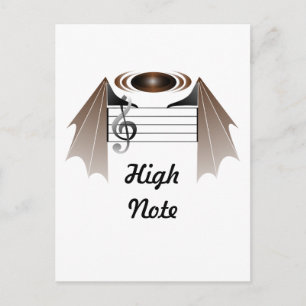 High Note Fladdermus Favorite Sång Vykort