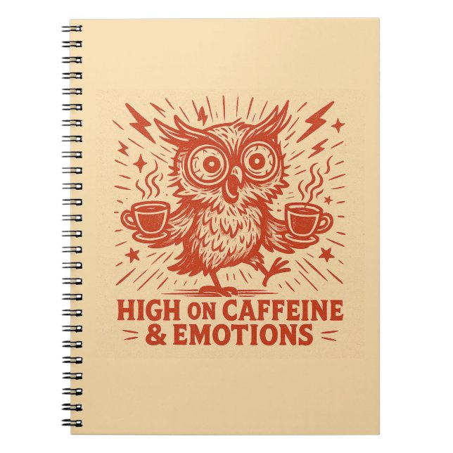 High on Caffeine & Emotions Anteckningsbok (Framsidan)