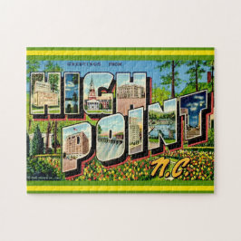 High Point NC 11x14 vykort Pussel