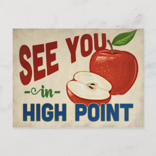 High Point North Carolina Apple - Vintage resor Vykort