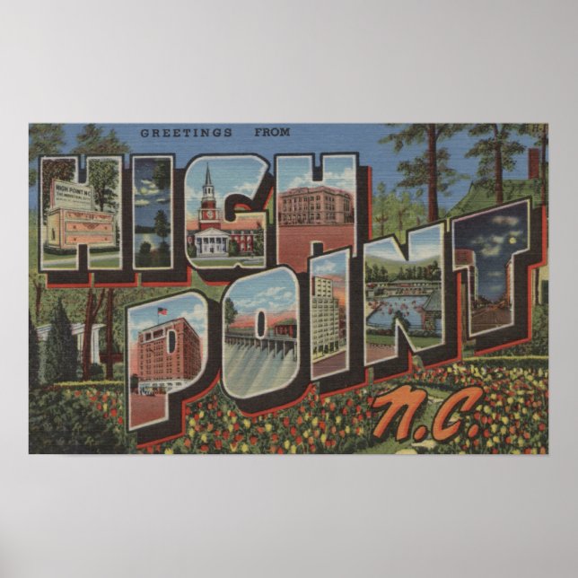 High Point, North Carolina - Stora Brev Scenes Poster (Framsidan)