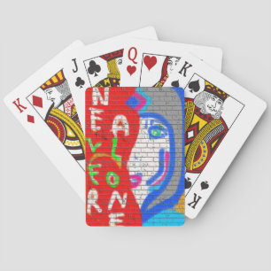 High Priestess Ansikte Aldrig Ensam Graffiti Art Spel Kort