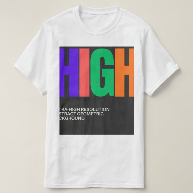 High-Resolution Abstract Art T Shirt (Design framsida)