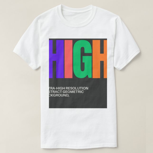 High-Resolution Abstract Art T Shirt (Design framsida)