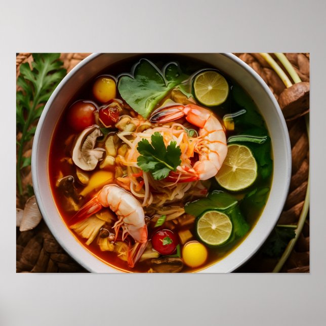 High-Resolution Tom Yum Goong Thai Dish Poster (Framsidan)