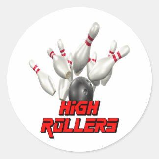 High Rollers Bowling Runt Klistermärke