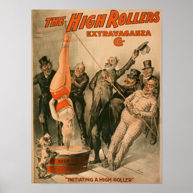 High RollersDunking Woman in Beer Poster (Framsidan)
