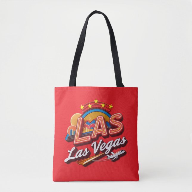 High Rolling LAS Airport Code Tote Bag Tygkasse (Framsida)
