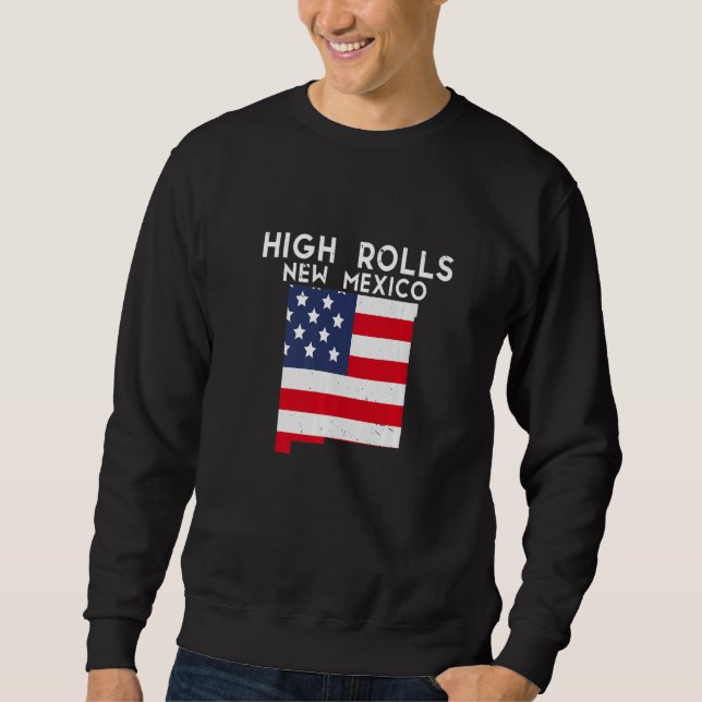 HIGH ROLLS USA State America Travel New Mexican Ne Lång Ärmad Tröja (Framsida)