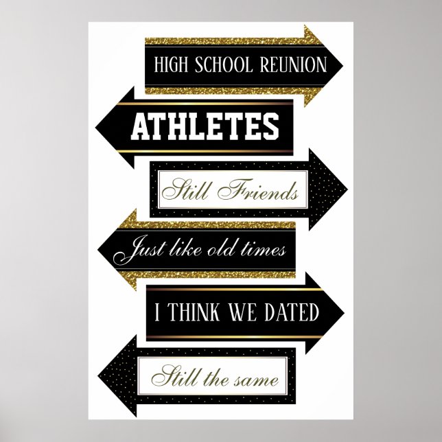 High School Återträff Fotobox Pil Tillbehör Poster (Framsidan)