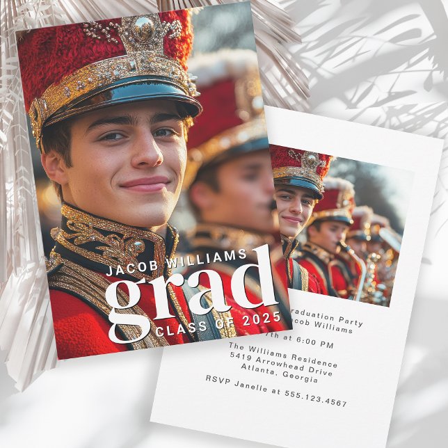 High School Band Modern 2 Photo Studentfest Inbjudningar (Skapare uppladdad)