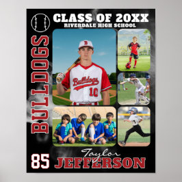High School Baseball Team Sports Picture Collage Poster