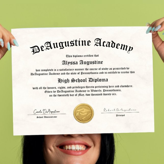 High School Diploma for Homeschool Poster (Skapare uppladdad)