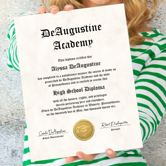 High School Diploma for Homeschool Poster (Skapare uppladdad)