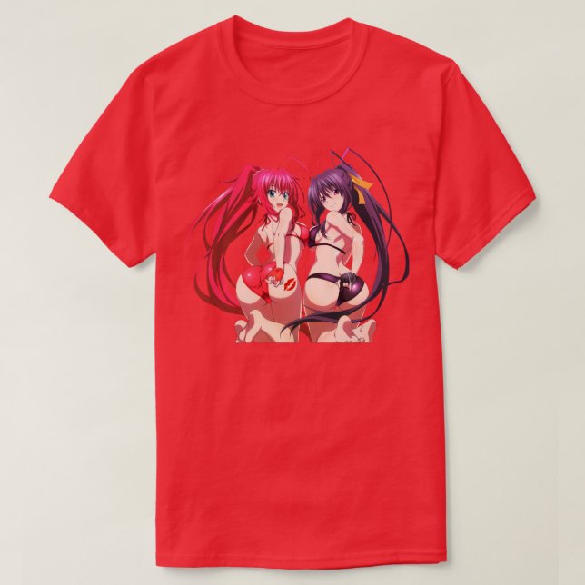High School DxD Himejima Akeno och Rias Gremory St T Shirt (Design framsida)