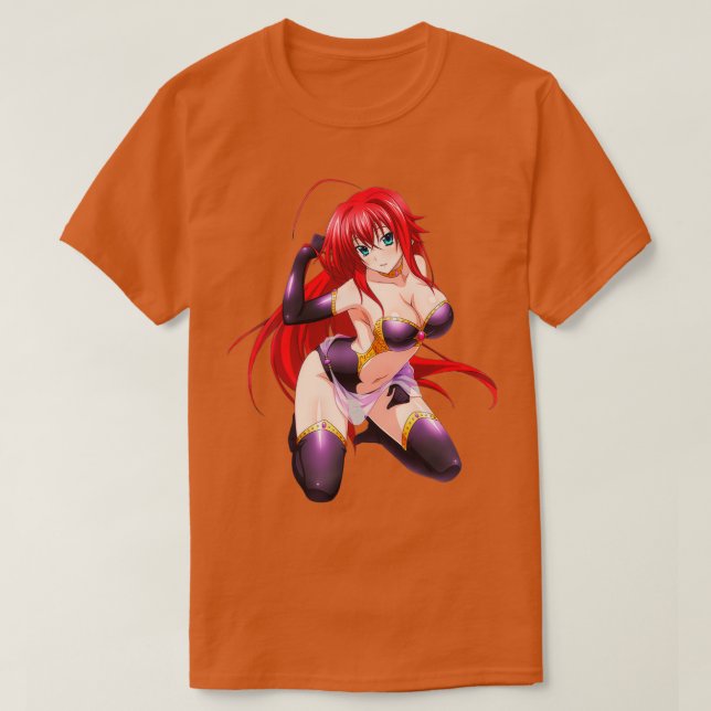 High School DxD Rias Gremory Black Kostym T Shirt (Design framsida)