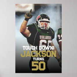High School eller College Football Poster