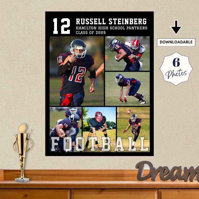 High School Football Senior Night 6 Photo Collage Poster (Skapare uppladdad)