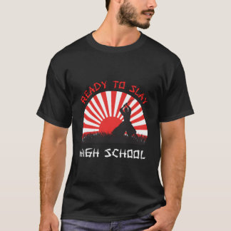 High School Freshman Japansk Sunset Samurai T Shirt