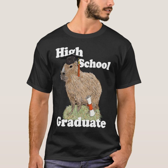 High School Graduate Capybara Graduation Seniors C T Shirt (Framsida)