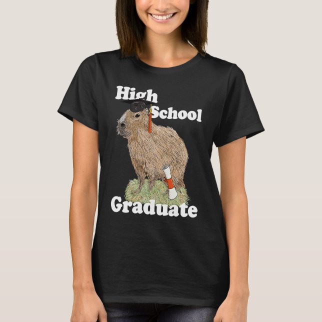 High School Graduate Capybara Graduation Seniors C T Shirt (Framsida)