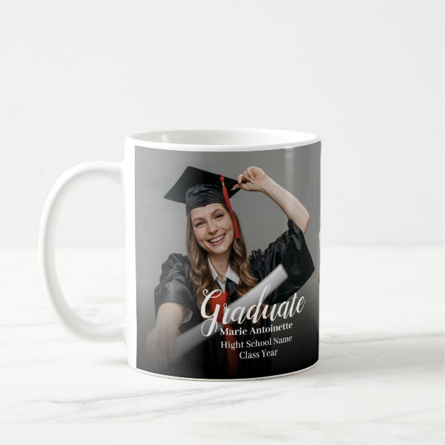 High School Graduate Modern Graduation Kaffemugg (Vänster)