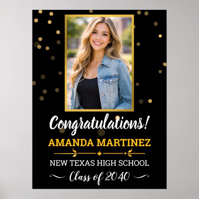 High School Graduate Photo Graduation Poster (Framsidan)