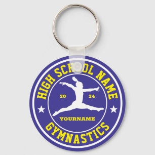 High School Gymnastics Team Anpassningsbar Färg Sp Nyckelring