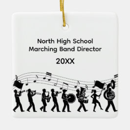 High School Marching Band Dirigent Julgransprydnad Keramik