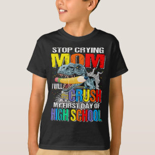High School Monster Lastbil Dinosaur T-Shirt
