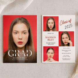 High School Photo Graduation Invitation Inbjudningar
