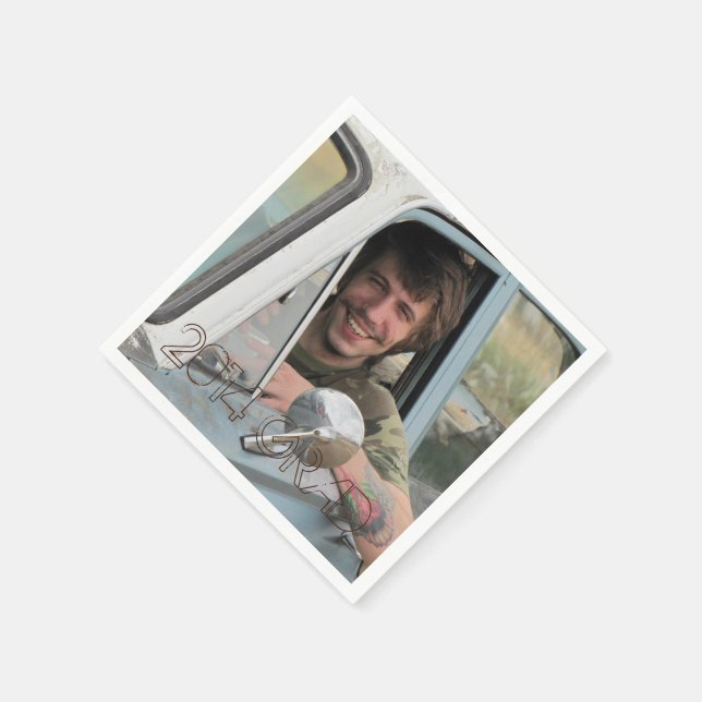 High School Photo Studentfest Grunge Brown Pappersservett (Hörn)