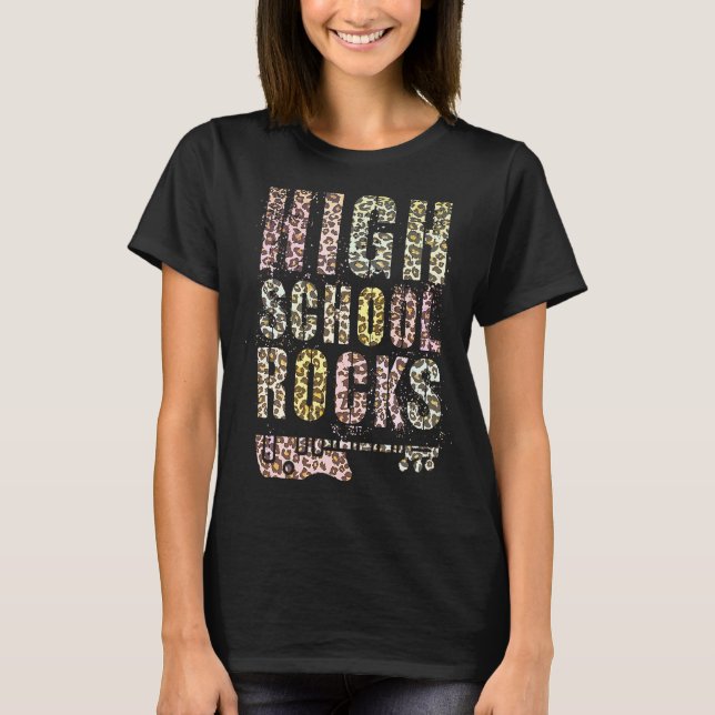 High School STEN Student Teacher Rockstar Team Ro T Shirt (Framsida)