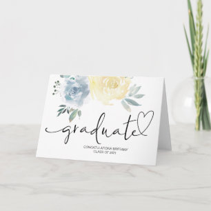 High School Student Gift Idea College Grad Blommig Kort