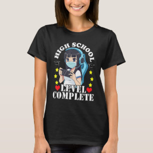 High School Studenten 2022 Video Games Ansikte Mas T Shirt