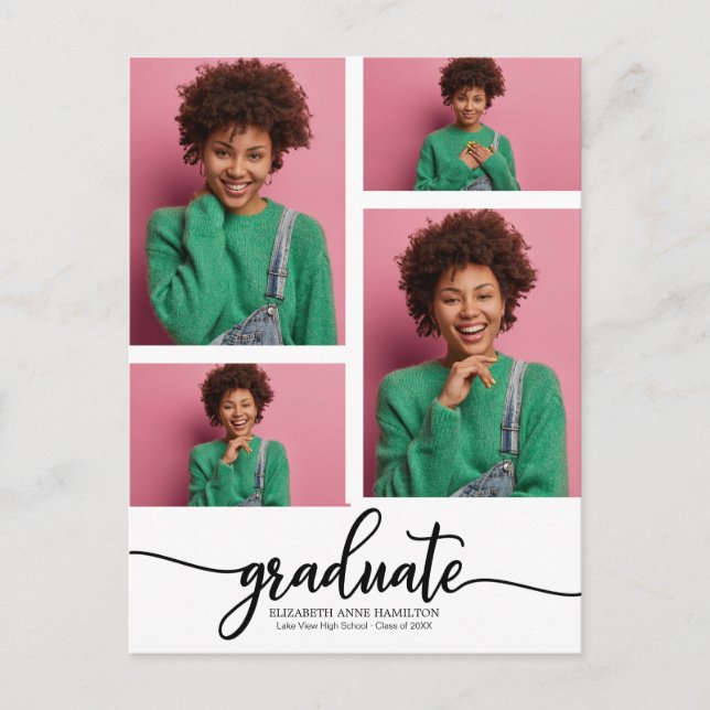 High School Studenten 4 Photo Vykort (Framsida)