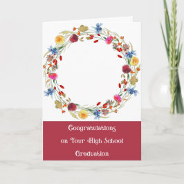High School Studenten Add Grad Photo Kort