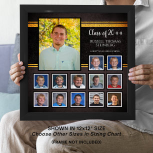 High School Studenten Photo Collage K-12 Fototryck