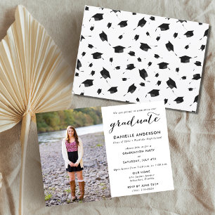 High School Studenten Photo Party Inbjudningar