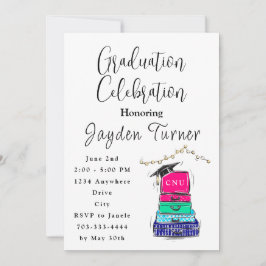 High School Studenten Suitcase School Inbjudningar