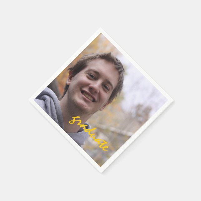 High School Studentfest Gult Student Photo Pappersservett (Hörn)