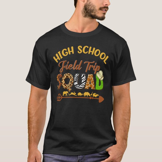 High School Students School Zoo Field Trip Squad M T Shirt (Framsida)