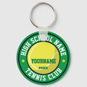 High School Tennis Klubb Anpassningsbar Färg Sport Nyckelring
