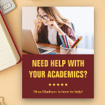 High School Tutor Flyer<br><div class="desc">Marknadsföringskurs Flyer. Anpassa den med din egen text och sprida ord.</div>