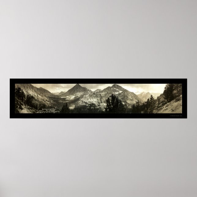 High Sierras Mt Brewer Photo 1911 Poster (Framsidan)