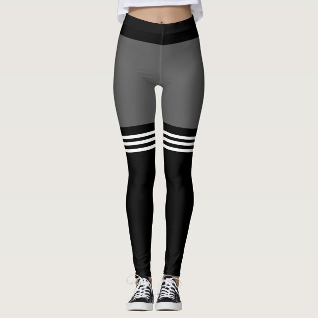 High Sock Rand Black Leggings (Framsida)