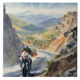 High Speed Äventyr i Vibrant Mountain Ligcape Kakelplatta