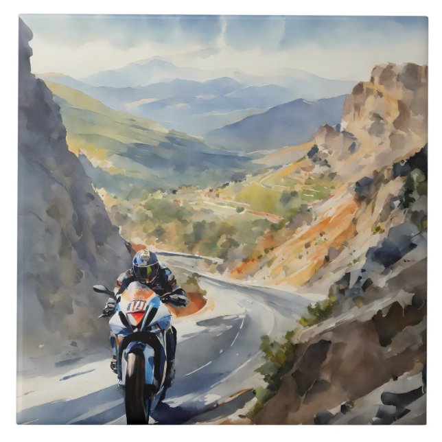 High Speed Äventyr i Vibrant Mountain Ligcape Kakelplatta (Framsidan)