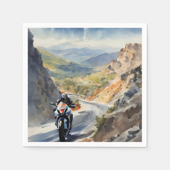 High Speed Äventyr i Vibrant Mountain Ligcape Pappersservett (Framsidan)