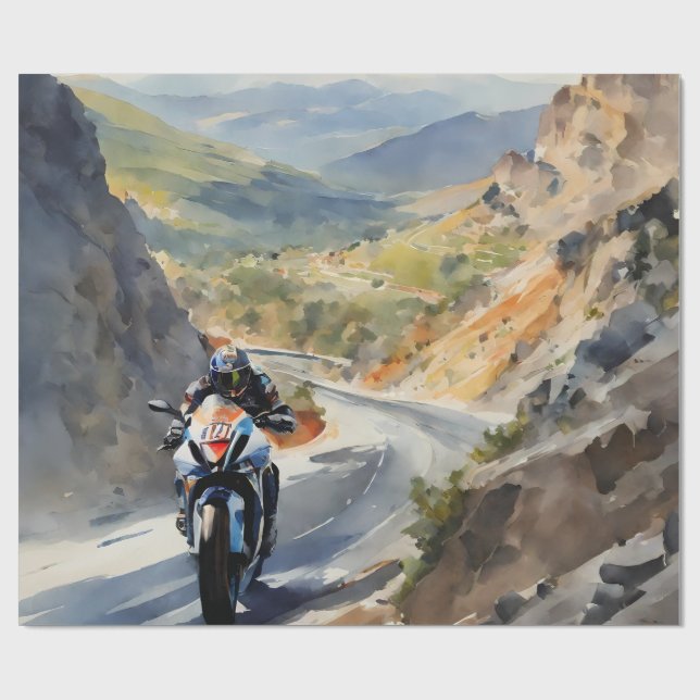 High Speed Äventyr i Vibrant Mountain Ligcape Presentpapper (Platt)